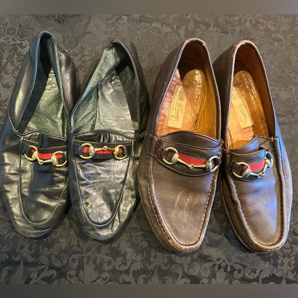 Lot of 2 Vintage GUCCI loafers Size 43 (US 9.5)
